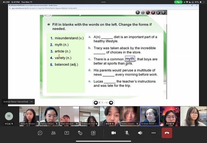 【學生英語增能】114年11月6日~14日國際健康議題英語會話班圖片