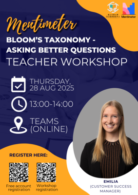 【校外活動】國立中興大學 互動科技與教學軟體工具專案  及  Mentimeter Bloom`s Taxonomy - Asking Better Questions  教師工作坊圖片