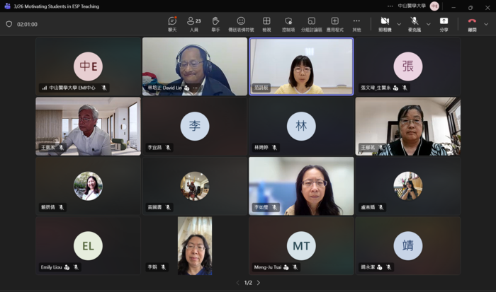 【EMI教師增能演講】校內教師ESP課程教學經驗分享「Motivating students in ESP teaching」圖片
